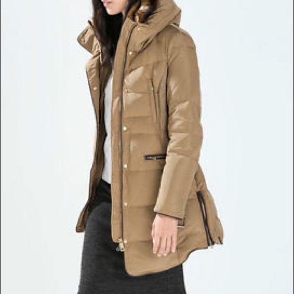 Zara Jackets & Blazers - Zara camel faux fur collar puffer parka